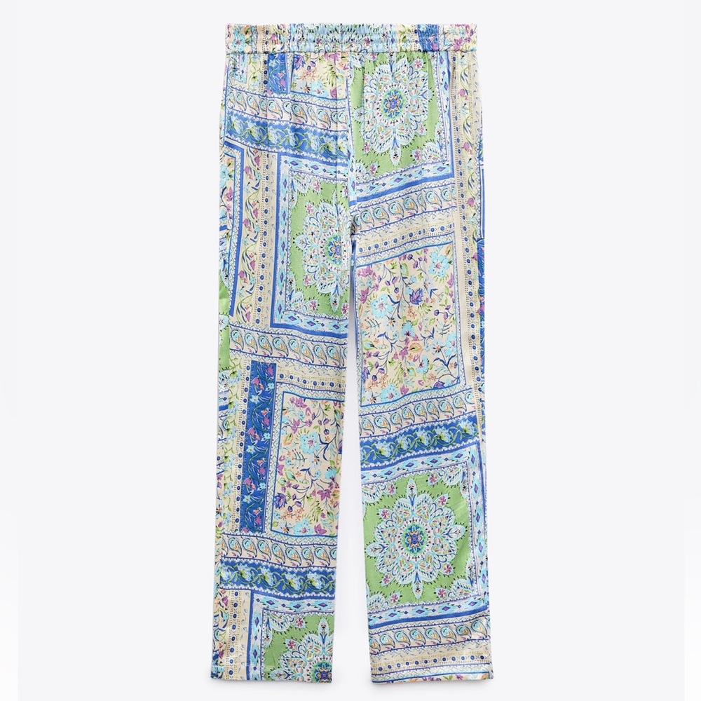 NWT Zara High Waist Printed Pants Size Small - Picture 3 of 5